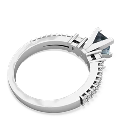 Thumbnail for Aquamarine Engagement 14K White Gold ring R26435SQ - top view