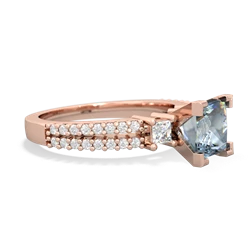 Thumbnail for Aquamarine Engagement 14K Rose Gold ring R26436SQ - side view