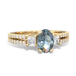 Thumbnail for Aquamarine Engagement 14K Yellow Gold ring R26437VL - front view