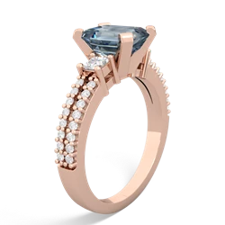 Thumbnail for Aquamarine Engagement 14K Rose Gold ring R26438EM - hand 1 view