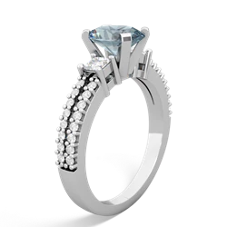 Thumbnail for Aquamarine Engagement 14K White Gold ring R26438VL - hand 1 view