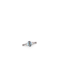 Thumbnail for Aquamarine Engagement 14K White Gold ring R26438VL - profile view