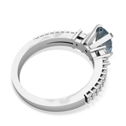 Thumbnail for Aquamarine Engagement 14K White Gold ring R26438VL - top view