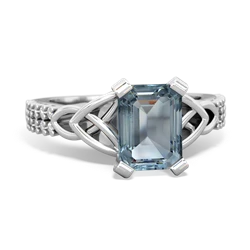 similar item - Celtic Knot 8x6 Emerald-Cut Engagement