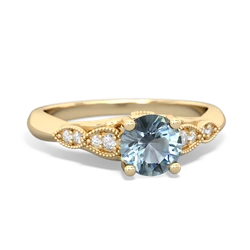 Thumbnail for Aquamarine Antique Elegance 14K Yellow Gold ring R3100 - front view