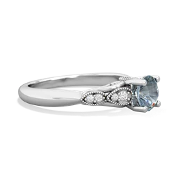 Aquamarine Antique Elegance 14K White Gold ring R3100