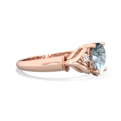 Aquamarine Precious Pear 14K Rose Gold ring R0826