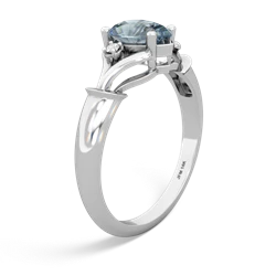 Aquamarine Precious Pear 14K White Gold ring R0826