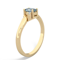 Aquamarine Elegant Swirl 14K Yellow Gold ring R2173