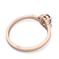 Aquamarine Elegant Swirl 14K Rose Gold ring R2173