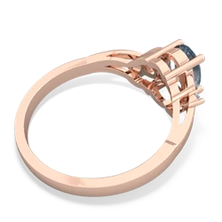 Aquamarine Swirls 14K Rose Gold ring R2347