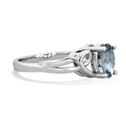 Aquamarine Swirls 14K White Gold ring R2347