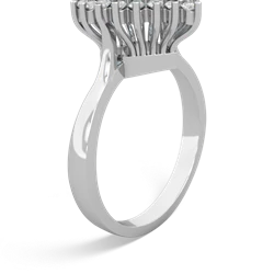 Thumbnail for Aquamarine Halo Heart 14K White Gold ring R0391 - hand 1 view