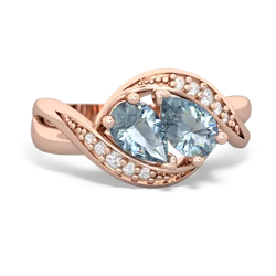 Aquamarine Summer Winds 14K Rose Gold ring R5342