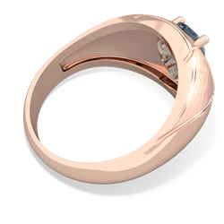 Aquamarine Men's Crossroads 14K Rose Gold ring R0361