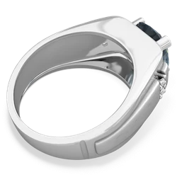 Thumbnail for Aquamarine Men's 14K White Gold ring R1822 - top view