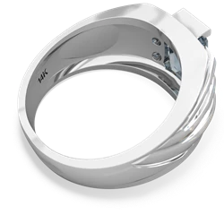 aquamarine mens rings