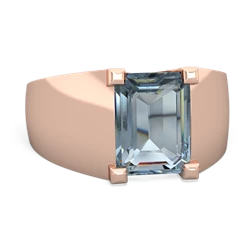Thumbnail for Aquamarine Men's 14K Rose Gold ring R1836 - front view