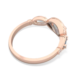Aquamarine Milgrain Marquise 14K Rose Gold ring R5700