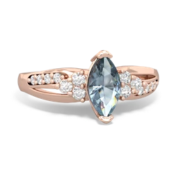 Aquamarine Royal Marquise 14K Rose Gold ring R2343