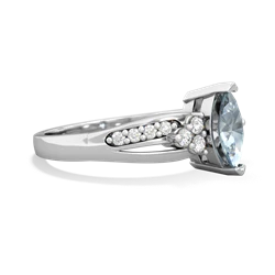 Aquamarine Royal Marquise 14K White Gold ring R2343