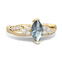 Aquamarine Royal Marquise 14K Yellow Gold ring R2343