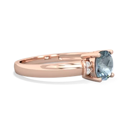 Aquamarine Simply Elegant Cushion 14K Rose Gold ring R2489