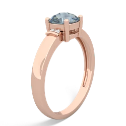 Aquamarine Simply Elegant Cushion 14K Rose Gold ring R2489