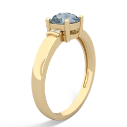 Aquamarine Simply Elegant Cushion 14K Yellow Gold ring R2489