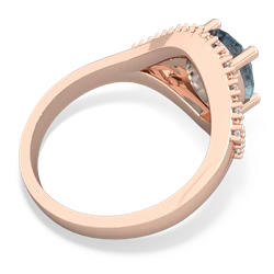 Aquamarine Antique Style Cocktail 14K Rose Gold ring R2564