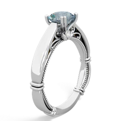 Aquamarine Renaissance 14K White Gold ring R27806RD