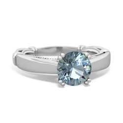 Aquamarine Renaissance 14K White Gold ring R27806RD