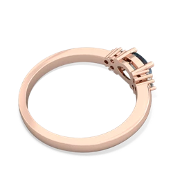 Aquamarine Simply Elegant East-West 14K Rose Gold ring R2480