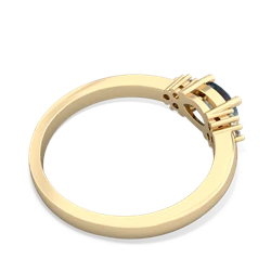 Aquamarine Simply Elegant East-West 14K Yellow Gold ring R2480