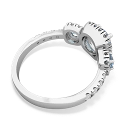Aquamarine Regal Halo 14K White Gold ring R5350