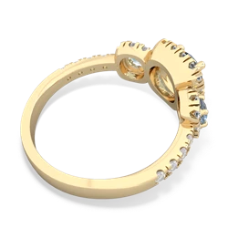 Aquamarine Regal Halo 14K Yellow Gold ring R5350