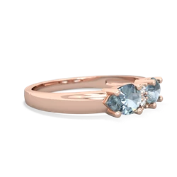 Aquamarine Pear Bowtie 14K Rose Gold ring R0865