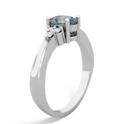Thumbnail for Aquamarine Simply Elegant 14K White Gold ring R2113 - hand 1 view
