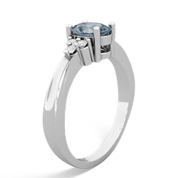 Aquamarine Simply Elegant 14K White Gold ring R2113