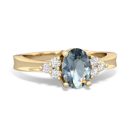 Aquamarine Simply Elegant 14K Yellow Gold ring R2113