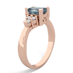 Aquamarine Timeless Classic 14K Rose Gold ring R2591