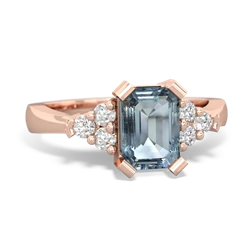 Aquamarine Timeless Classic 14K Rose Gold ring R2591