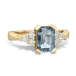 Aquamarine Timeless Classic 14K Yellow Gold ring R2591