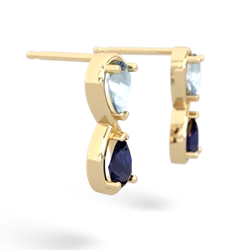 Aquamarine Infinity 14K Yellow Gold earrings E5050