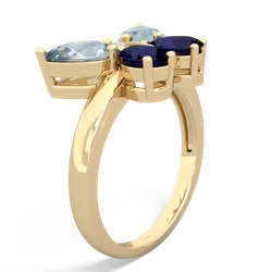 Aquamarine Butterfly 14K Yellow Gold ring R2215