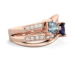 Aquamarine Bowtie 14K Rose Gold ring R2360