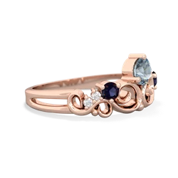 Aquamarine Crown Keepsake 14K Rose Gold ring R5740