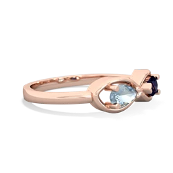 Aquamarine Infinity 14K Rose Gold ring R5050