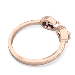 Aquamarine Infinity 14K Rose Gold ring R5050