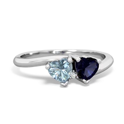 Aquamarine Sweethearts 14K White Gold ring R5260